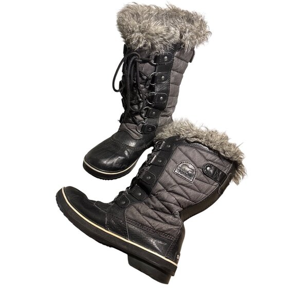 Sorel Tofino Winter Boots Womens Waterproof W/ Faux Fur Trim Size 8 - Picture 1 of 16